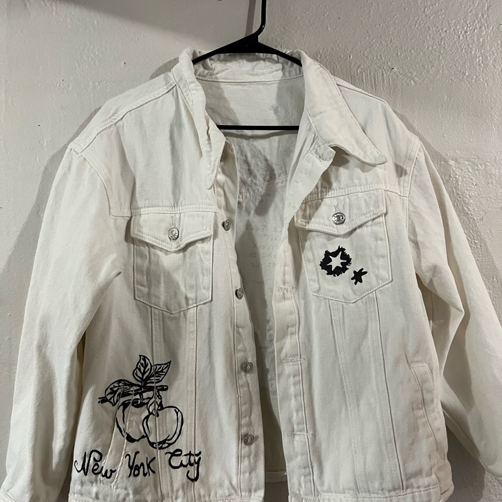 White jean jacket